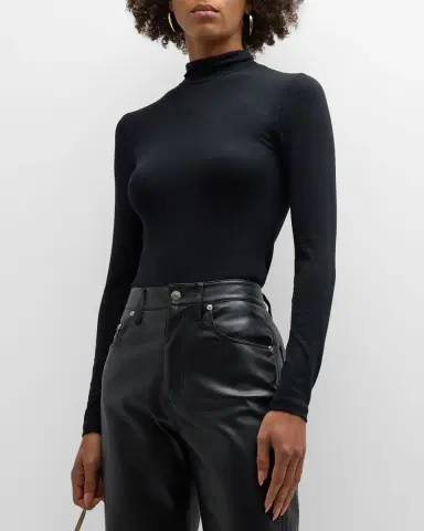 Frame Ribbed Turtleneck Top | Thumbnail 4