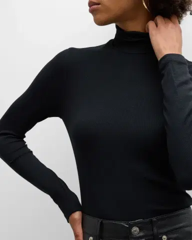 Frame Ribbed Turtleneck Top | Thumbnail 7