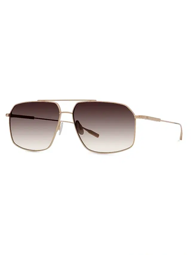 Barton Perreira Women's Renzo 60MM Pilot Sunglasses - Gold Smokey Topaz
