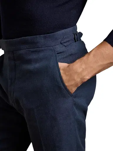 Ralph Lauren Purple Label Men's Gregory Hand-Tailored Linen Trousers | Thumbnail 5