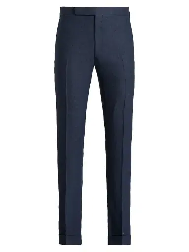 Ralph Lauren Purple Label Men's Gregory Hand-Tailored Linen Trousers | Thumbnail 1