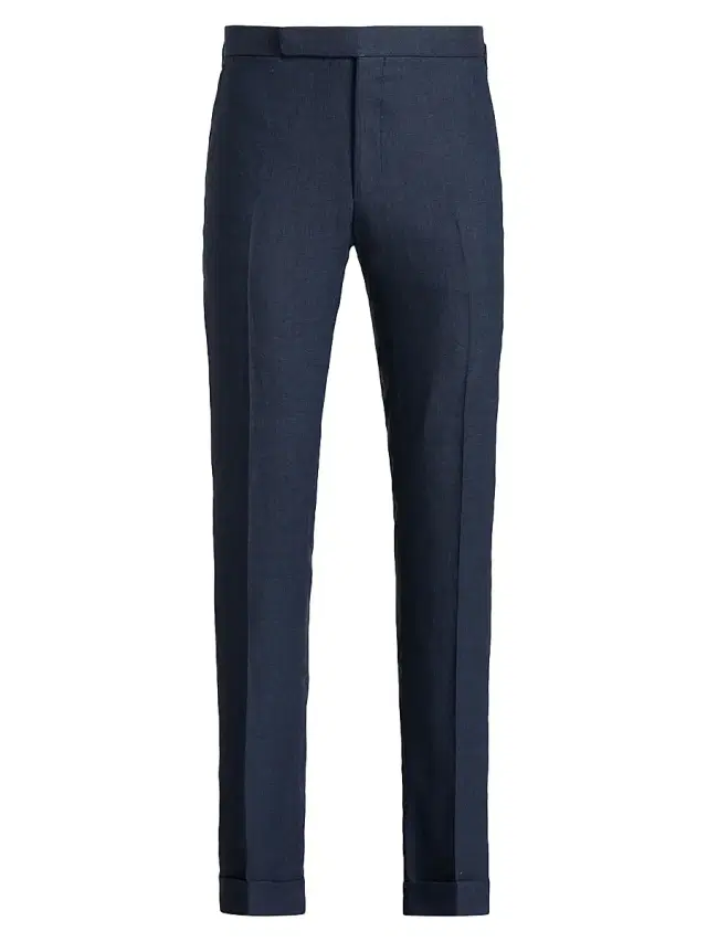 Ralph Lauren Purple Label Men's Gregory Hand-Tailored Linen Trousers
