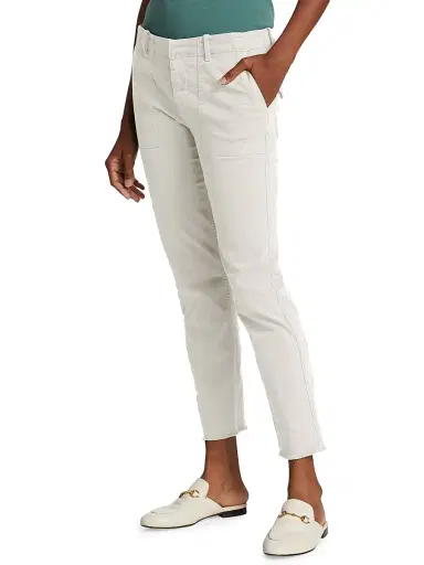 Nili Lotan Women's Jenna Cotton Pants - Eggshell - Size 12 | Thumbnail 4