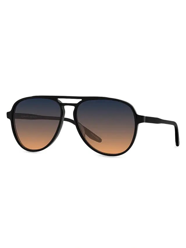 Barton Perreira Men's Hartmann 58MM Aviator Sunglasses - Black