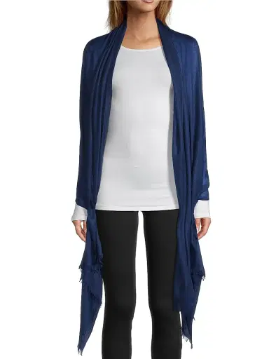 Sofia Cashmere Women's Lightweight Cashmere Scarf - Navy | Thumbnail 1