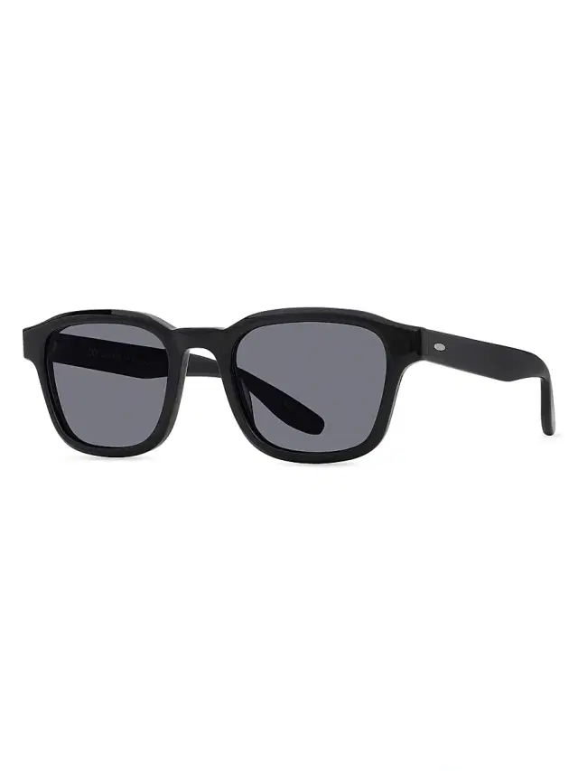 Barton Perreira Men's Winton 51MM Square Sunglasses - Black Noir