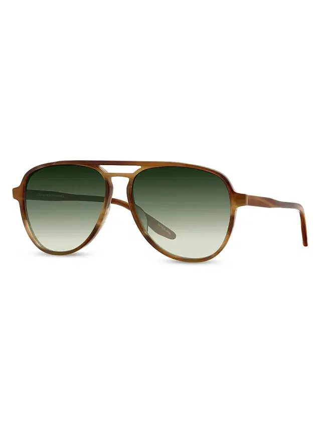 Barton Perreira Men's Hartmann 58MM Aviator Sunglasses - Brown