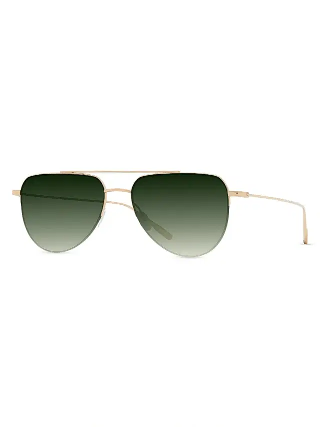 Barton Perreira Women's McNair 55MM Aviator Sunglasses - Gold Green Gradient