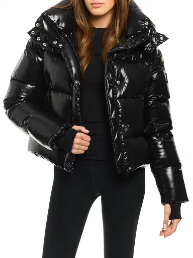 SAM. Women's Jordy Short Down Puffer Coat - Jet | Thumbnail 2