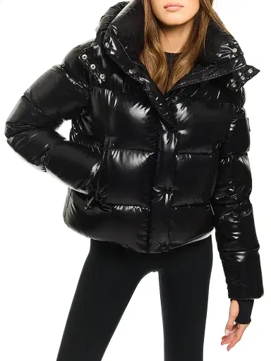 SAM. Women's Jordy Short Down Puffer Coat - Jet | Thumbnail 5