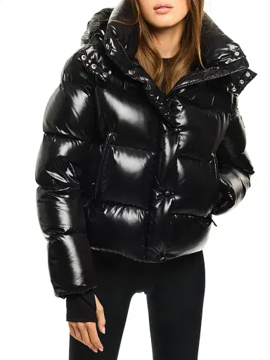 SAM. Women's Jordy Short Down Puffer Coat - Jet | Thumbnail 7