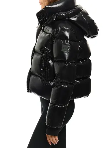 SAM. Women's Jordy Short Down Puffer Coat - Jet | Thumbnail 8