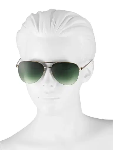 Barton Perreira Men's Core Chevalier 57MM Aviator Sunglasses - Gold Olive | Thumbnail 3 Barton Perreira Men's Core Chevalier 57MM Aviator Sunglasses - Gold Olive | Thumbnail 3