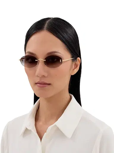 Cartier Women's Double C 55MM Oval Sunglasses - Gold Black | Thumbnail 2 Cartier Women's Double C 55MM Oval Sunglasses - Gold Black | Thumbnail 2