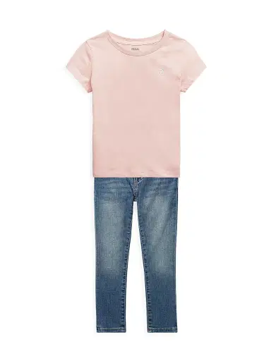 Polo Ralph Lauren Little Girl's & Girl's Signature Cotton Polo Tee | Thumbnail 2 Polo Ralph Lauren Little Girl's & Girl's Signature Cotton Polo Tee | Thumbnail 2