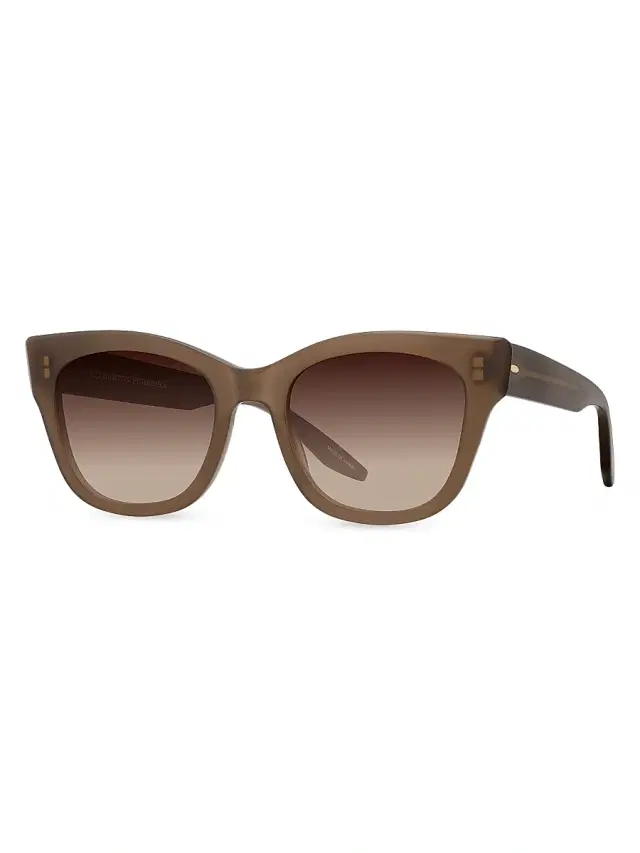 Barton Perreira Women's Gibson 50MM Cat-Eye Sunglasses - Mocha Smokey Topaz