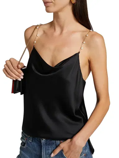 Cami NYC Women's Busy Cowlneck Silk-Blend Blouse - Black | Thumbnail 6 Cami NYC Women's Busy Cowlneck Silk-Blend Blouse - Black | Thumbnail 6