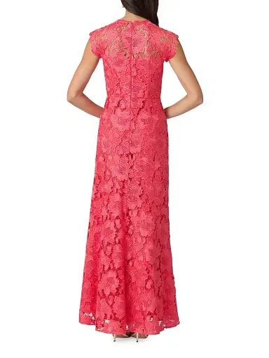 Shoshanna Women's Raven Lace Maxi Dress - Coral - Size 6 | Thumbnail 3