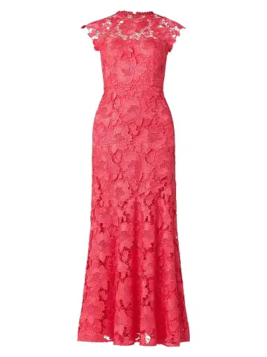 Shoshanna Women's Raven Lace Maxi Dress - Coral - Size 6 | Thumbnail 1