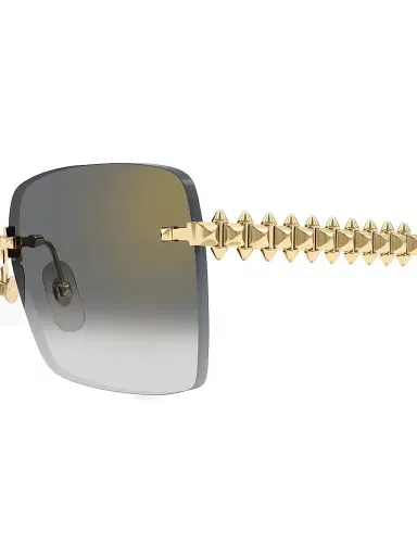 Cartier Women's Clash De 58MM Rectangular Sunglasses - Gold Grey | Thumbnail 4