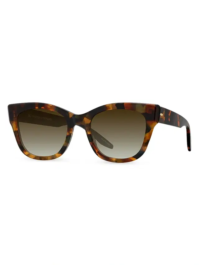 Barton Perreira Women's Gibson 50MM Cat-Eye Sunglasses - Umber Jade Olive Gradient