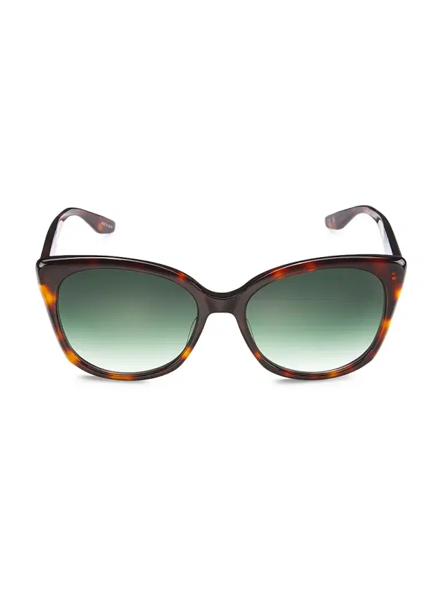 Barton Perreira Women's  x Kelley Baker Brow Babe 56MM Cat-Eye Sunglasses - Spanish Cedar
