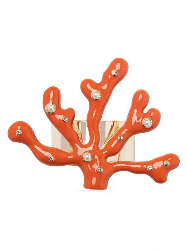 Joanna Buchanan Coral Napkin Rings - Coral