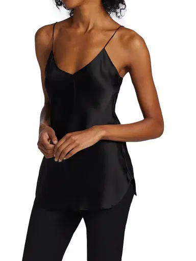 Nili Lotan Women's Isabella Silk Tank Top - Black - Size XL | Thumbnail 4 Nili Lotan Women's Isabella Silk Tank Top - Black - Size XL | Thumbnail 4