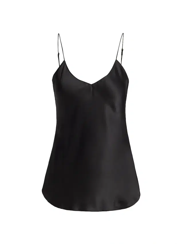 Women's Isabella Silk Tank Top - Black