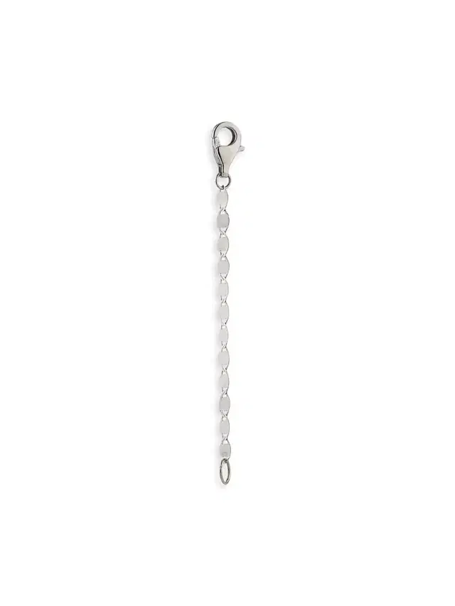 Women's Petite Nude 14K White Gold Extender Disc Chain - White Gold