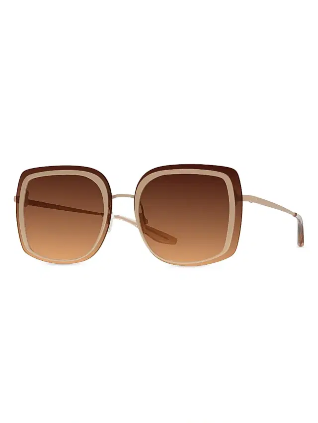 Barton Perreira Women's Halima 65MM Square Sunglasses - Gold Brown
