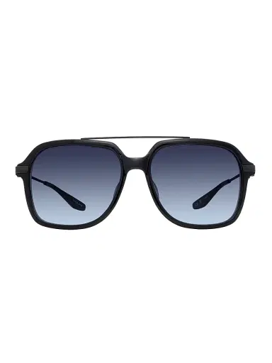 Barton Perreira Men's D. Ellis 56MM Navigator Sunglasses - Black Satin Steel Blue | Thumbnail 2 Barton Perreira Men's D. Ellis 56MM Navigator Sunglasses - Black Satin Steel Blue | Thumbnail 2