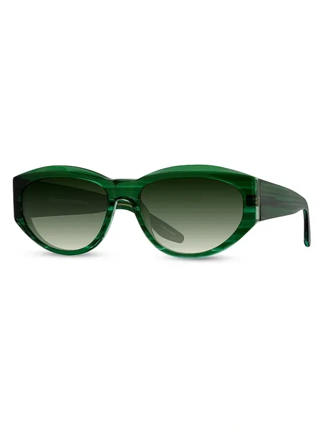Barton Perreira Women's Robinson Clover 56MM Cat-Eye Sunglasses - Clover Green Gradient