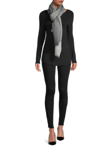 Sofia Cashmere Women's Ombré CashmereScarf - Light Grey White | Thumbnail 2 Sofia Cashmere Women's Ombré CashmereScarf - Light Grey White | Thumbnail 2