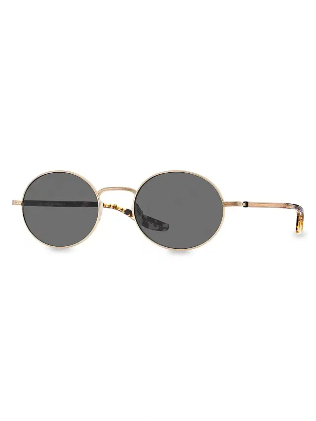 Barton Perreira Women's Anamcara 52MM Round Acetate Sunglasses - Gold Black Smoke