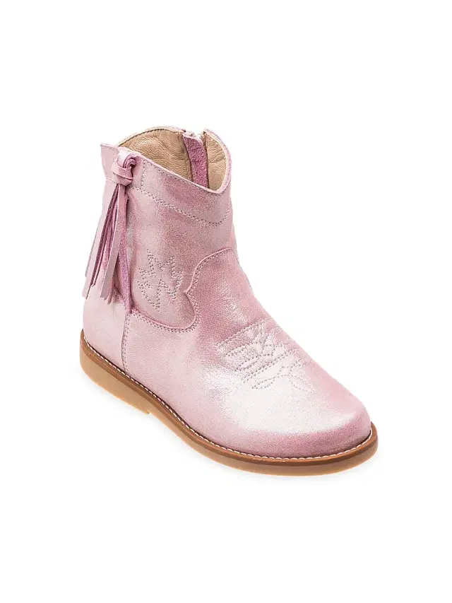 Elephantito Baby Girl's, Little Girl's & Girl's Hannah Suede Western Boots - Metallic Pink 5 (Child)