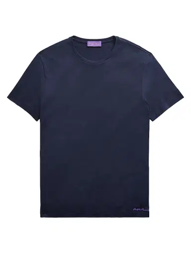 Ralph Lauren Purple Label Men's Short-Sleeve Crewneck Cotton Tee - Classic Chairman Navy - Size XXL | Thumbnail 1 Ralph Lauren Purple Label Men's Short-Sleeve Crewneck Cotton Tee - Classic Chairman Navy - Size XXL | Thumbnail 1