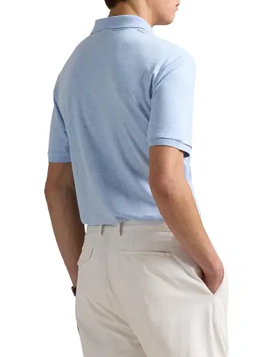 Polo Ralph Lauren Men's Cotton Slim-Fit Polo Shirt - Office Blue Heather - Size XXL | Thumbnail 4