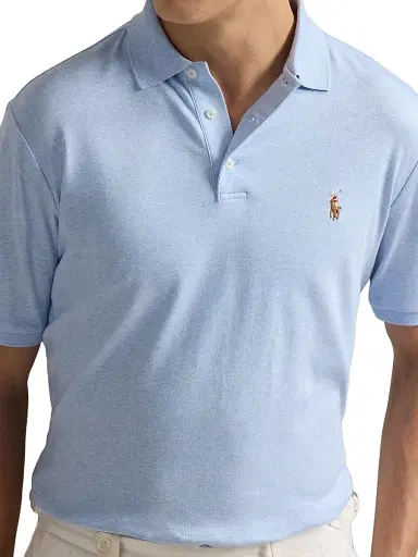 Polo Ralph Lauren Men's Cotton Slim-Fit Polo Shirt - Office Blue Heather - Size XXL | Thumbnail 5