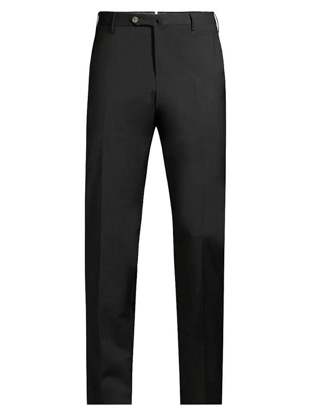 PT Torino Men's Traveller Slim-Fit Performance Wool Trousers - Grey