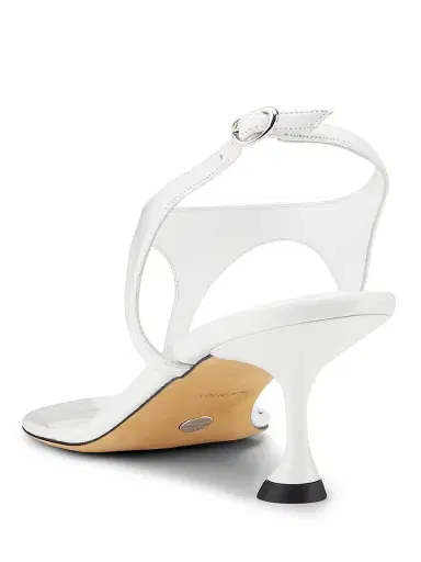 Proenza Schouler Women's Tee 60MM Leather T-Strap Sandals - White - Size 11 | Thumbnail 3