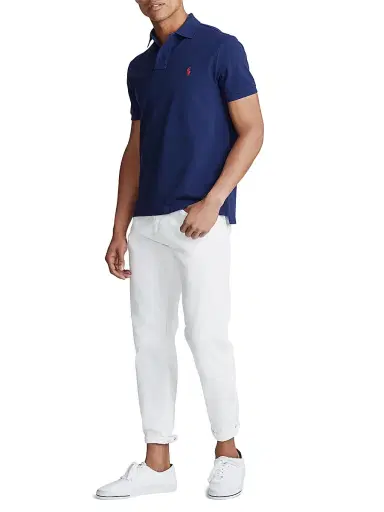 Polo Ralph Lauren Men's Mesh Classic-Fit Polo Shirt - Newport Navy - Size XXL | Thumbnail 2
