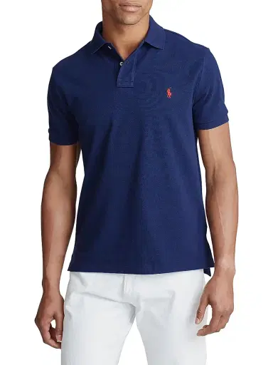 Polo Ralph Lauren Men's Mesh Classic-Fit Polo Shirt - Newport Navy - Size XXL | Thumbnail 3