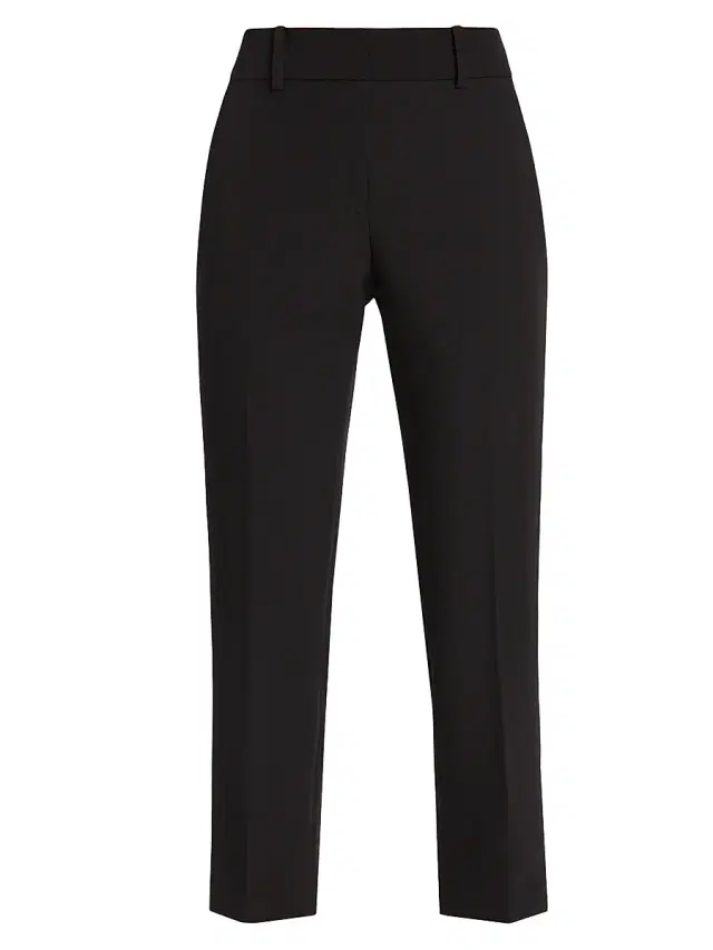 Milly Women's Nicola Crop Cady Pants - Black