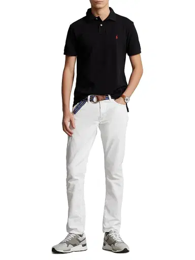 Polo Ralph Lauren Men's Logo Cotton Slim-Fit Polo Shirt - Black - Size XXL | Thumbnail 2 Polo Ralph Lauren Men's Logo Cotton Slim-Fit Polo Shirt - Black - Size XXL | Thumbnail 2