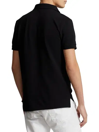 Polo Ralph Lauren Men's Logo Cotton Slim-Fit Polo Shirt - Black - Size XXL | Thumbnail 4 Polo Ralph Lauren Men's Logo Cotton Slim-Fit Polo Shirt - Black - Size XXL | Thumbnail 4