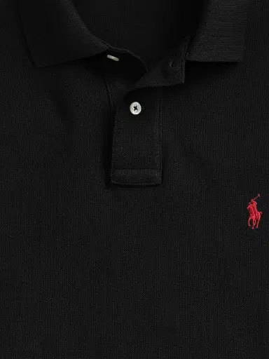 Polo Ralph Lauren Men's Logo Cotton Slim-Fit Polo Shirt - Black - Size XXL | Thumbnail 6 Polo Ralph Lauren Men's Logo Cotton Slim-Fit Polo Shirt - Black - Size XXL | Thumbnail 6