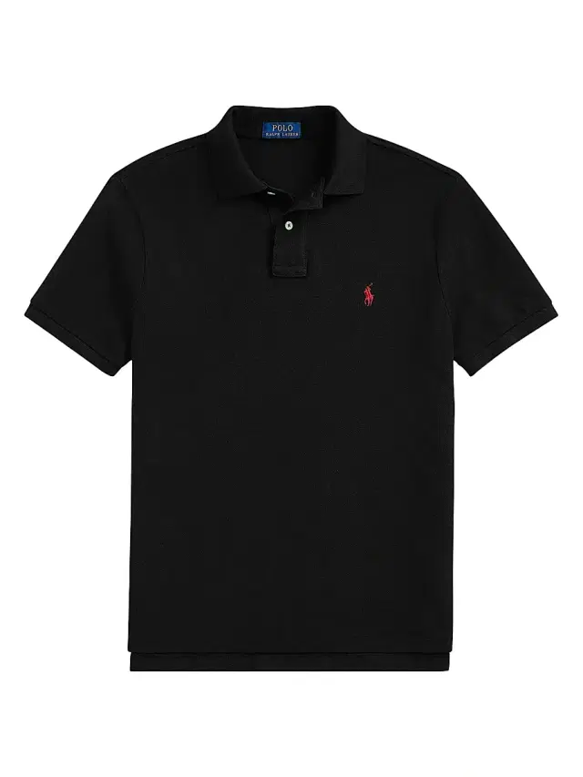 Polo Ralph Lauren Men's Logo Cotton Slim-Fit Polo Shirt - Black
