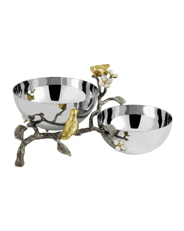 Michael Aram Lovebirds Double Dish