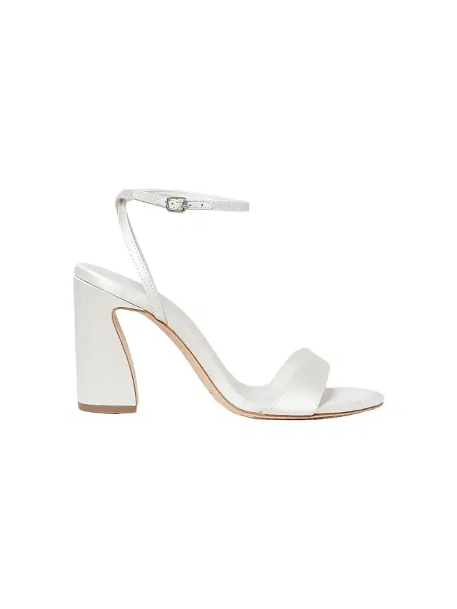 Loeffler Randall Women's Malia 90MM Curved-Heel Satin Sandals - Cream
